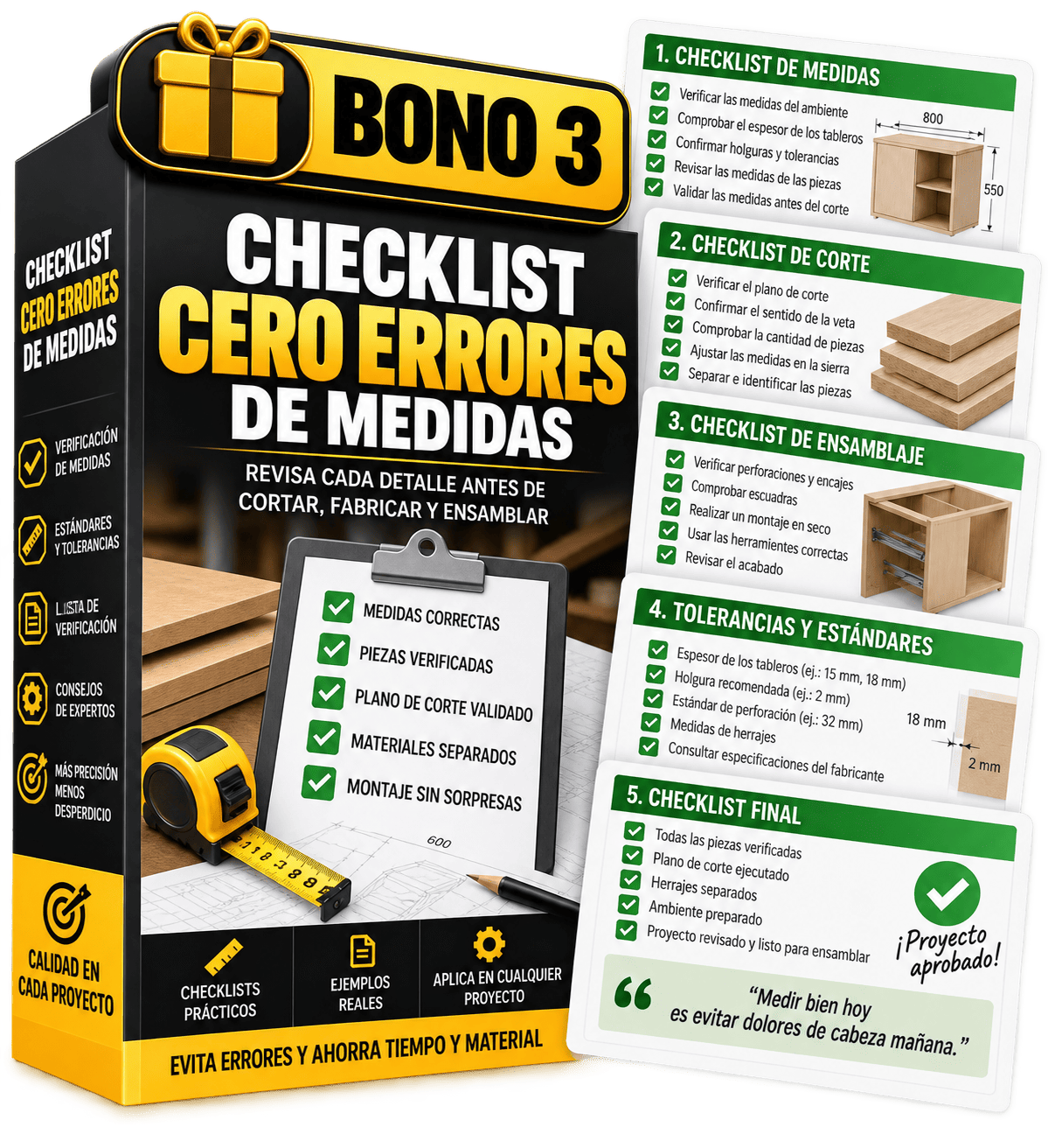 Presentación del Bono 3: Lista de verificación sin errores de medidas